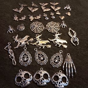 Silver Halloween Charms Lot